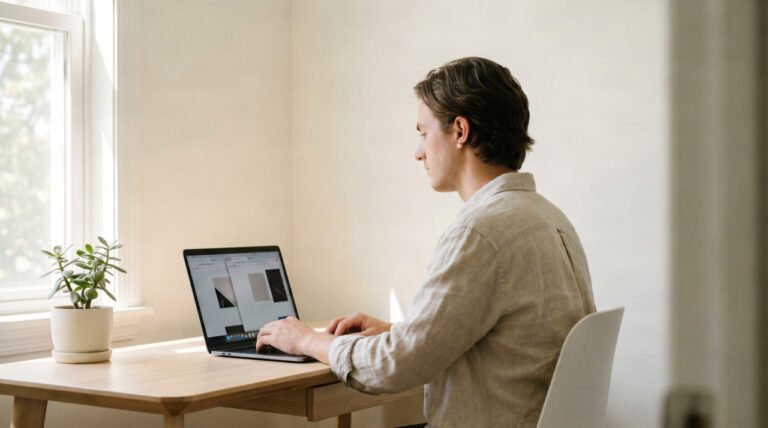 person using laptop with multiple free AI writing tools open on screen 2026